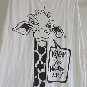 Custom American Apparel Racer Back Tee with Giraffe Print